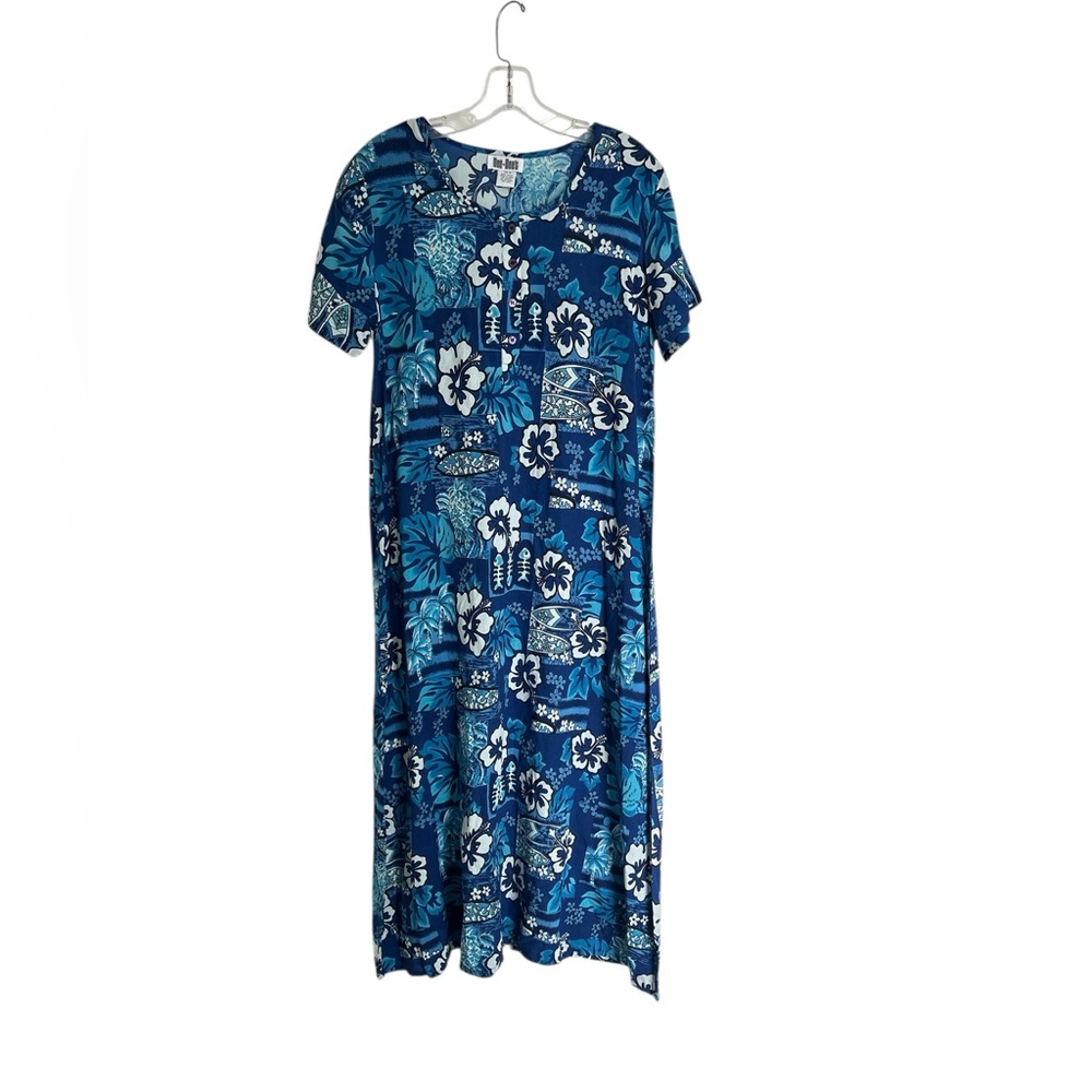 Dee Dee’s Hawaiian Dress Mumu Housedress Small Vi… - image 1